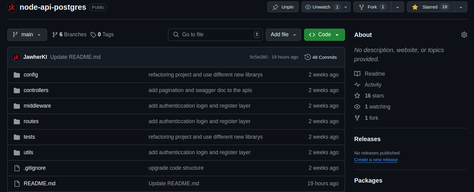 Node.js API with PostgreSQL